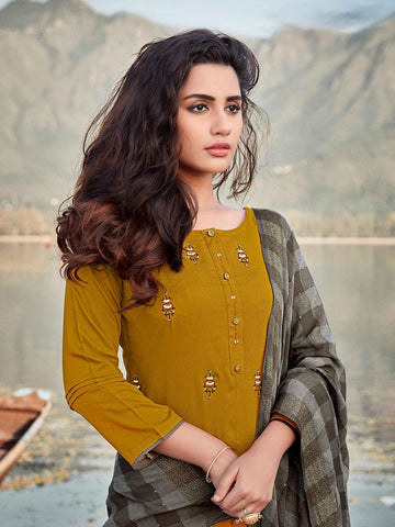 Ladies Flavour Presents Gulmurg Rayon Embroidery Work Fancy Designer Kurtis