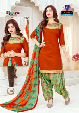 LASSA MEERA PATIYALA VOL 14 COTTON DESGINER PATIYALA SUITS