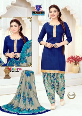 LASSA MEERA PATIYALA VOL 14 COTTON DESGINER PATIYALA SUITS