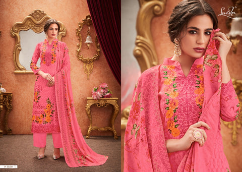 Levisha Falak Pure Satin Cotton Digital Print Aari Work Salwar Suit