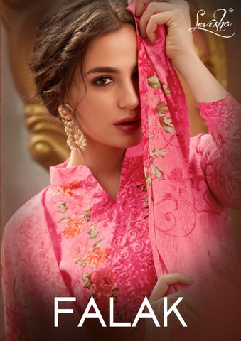 Levisha Falak Pure Satin Cotton Digital Print Aari Work Salwar Suit
