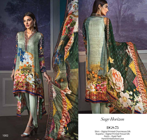 Levisha Fashion Lamis Tusser Silk Printed Work Pakistani Collection