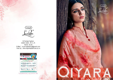 Levisha Launched Qiyara Georgette Work Printed Casual Wear Salwar Suits Collection