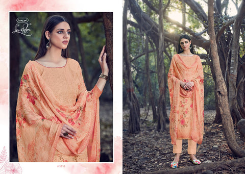 Levisha Launched Qiyara Georgette Work Printed Casual Wear Salwar Suits Collection