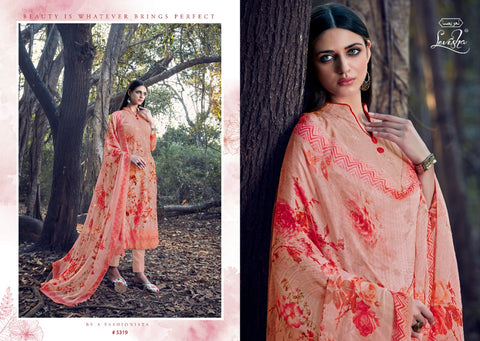 Levisha Launched Qiyara Georgette Work Printed Casual Wear Salwar Suits Collection