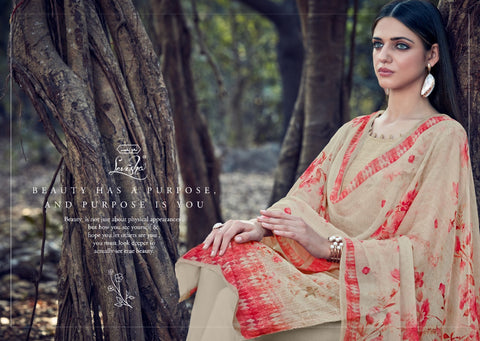 Levisha Launched Qiyara Georgette Work Printed Casual Wear Salwar Suits Collection