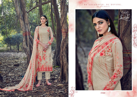 Levisha Launched Qiyara Georgette Work Printed Casual Wear Salwar Suits Collection