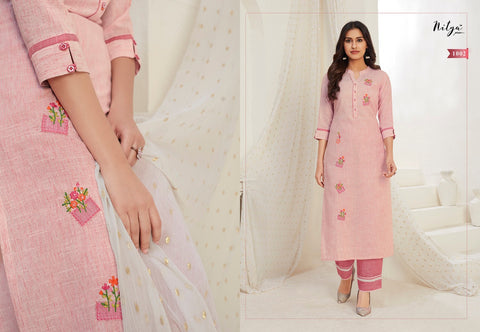 Lt Fabrics Nitya Launched Kavya Cotton Casual Wear Kurtis With Pants