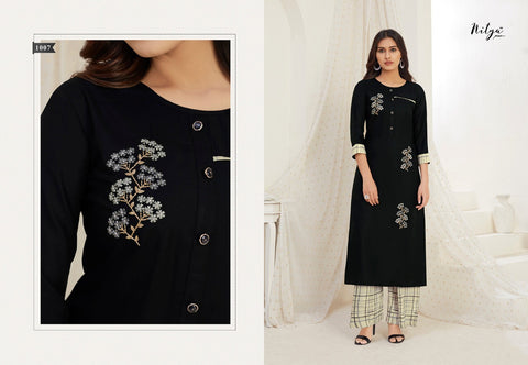 Lt Fabrics Nitya Launched Kavya Cotton Casual Wear Kurtis With Pants