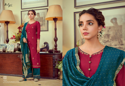 Lt Nitya Presents Pahel Silk Fancy Designer Kurtis Collection With Plazzo