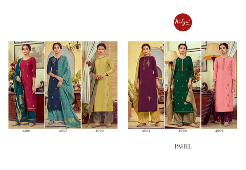 Lt Nitya Presents Pahel Silk Fancy Designer Kurtis Collection With Plazzo