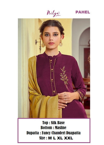 Lt Nitya Presents Pahel Silk Fancy Designer Kurtis Collection With Plazzo
