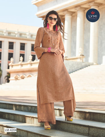 LYMI ORIGINALS PRESENTS RAYON FABRIC WITH EMBROIDERY WORK KURTI