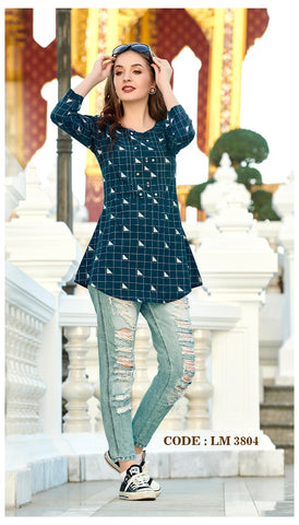 Kessi Fabric By Lymi Presents Lemon Cotton Fancy Designer Kurtis Collection