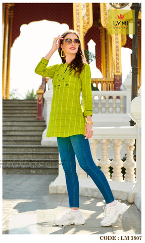 Kessi Fabric By Lymi Presents Lemon Cotton Fancy Designer Kurtis Collection
