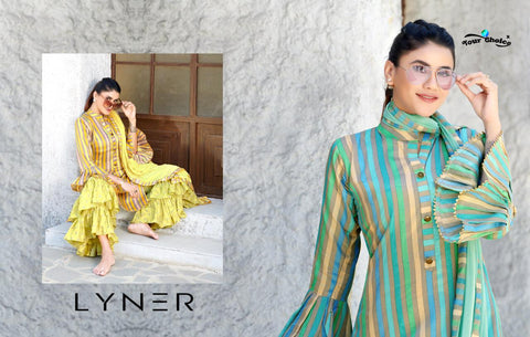 Your Choice Presents Lyner Cotton Casual Wear Salwar Suits