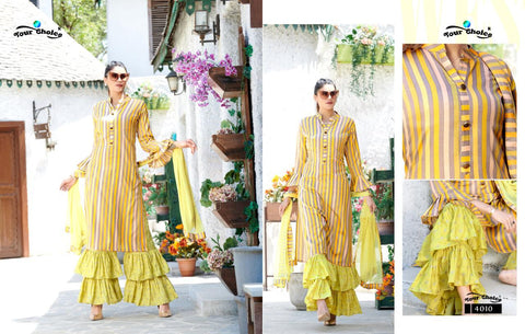 Your Choice Presents Lyner Cotton Casual Wear Salwar Suits