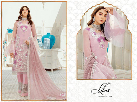 Laiba Launched Libas Lpc 10 Georgette Heavy Embroidery Work Pakistani Salwar Suits