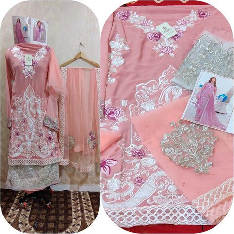 Laiba Launched Libas Lpc 10 Georgette Heavy Embroidery Work Pakistani Salwar Suits