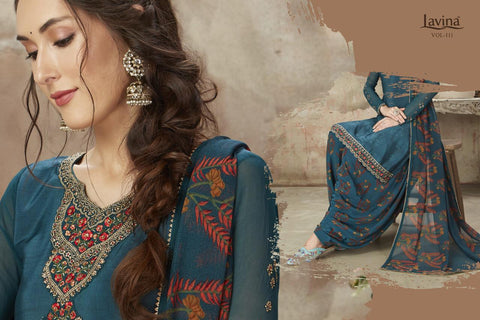 Lavina Presents Lavina Vol 111 Silk Crape Printed Fancy Designer Salwar Suits