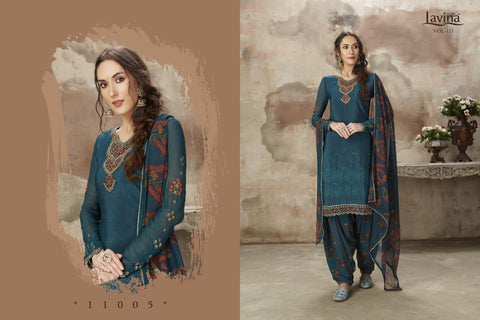 Lavina Presents Lavina Vol 111 Silk Crape Printed Fancy Designer Salwar Suits