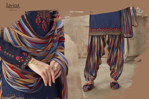 Lavina Presents Lavina Vol 111 Silk Crape Printed Fancy Designer Salwar Suits