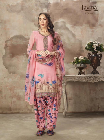 Lavina Presents Lavina Vol 111 Silk Crape Printed Fancy Designer Salwar Suits