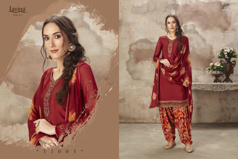 Lavina Presents Lavina Vol 111 Silk Crape Printed Fancy Designer Salwar Suits