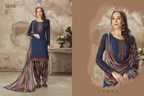 Lavina Presents Lavina Vol 111 Silk Crape Printed Fancy Designer Salwar Suits