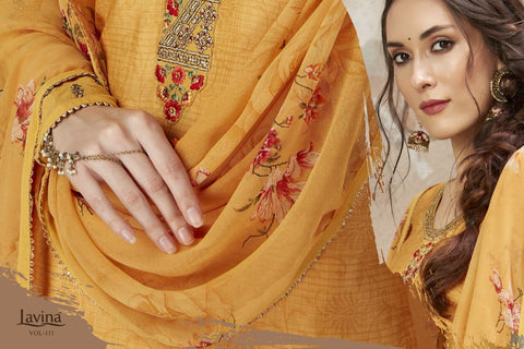Lavina Presents Lavina Vol 111 Silk Crape Printed Fancy Designer Salwar Suits
