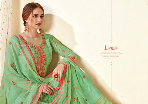 LAVINA Presenting LAVINA VOL 44 Georgette Embroidery Heavy Look Suit