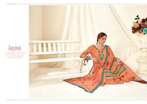 LAVINA Presenting LAVINA VOL 44 Georgette Embroidery Heavy Look Suit