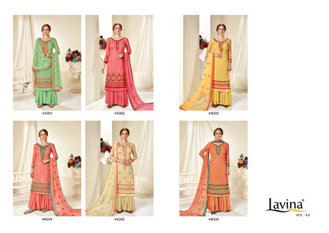 LAVINA Presenting LAVINA VOL 44 Georgette Embroidery Heavy Look Suit