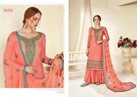 LAVINA Presenting LAVINA VOL 44 Georgette Embroidery Heavy Look Suit