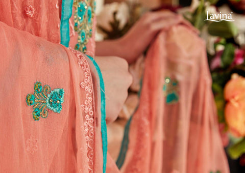 LAVINA Presenting LAVINA VOL 44 Georgette Embroidery Heavy Look Suit