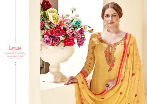LAVINA Presenting LAVINA VOL 44 Georgette Embroidery Heavy Look Suit