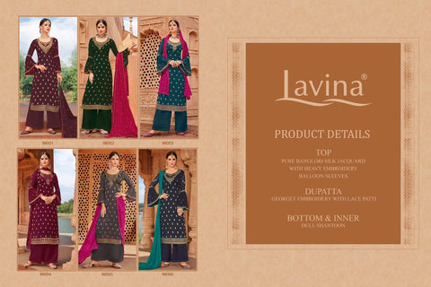 Lavina Vol 98 Banglori Silk Jacquard Salwar Kameez