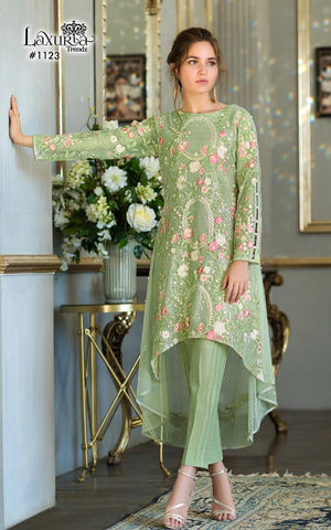 Luxuria Launched D No 1123 Georgette Stylish Designer Kurtis Collection