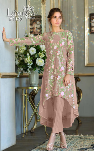 Luxuria Launched D No 1123 Georgette Stylish Designer Kurtis Collection