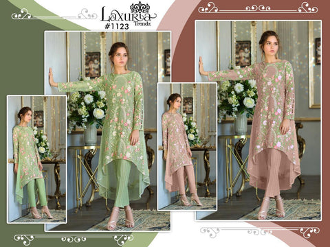 Luxuria Launched D No 1123 Georgette Stylish Designer Kurtis Collection
