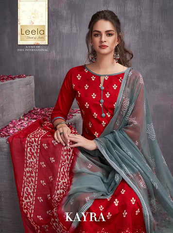 Leela Kayra Cotton Fancy Work Designer Salwar Kameez