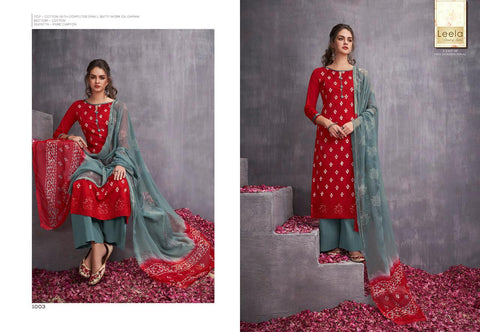 Leela Kayra Cotton Fancy Work Designer Salwar Kameez