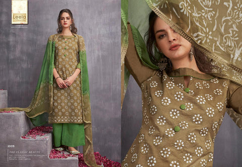 Leela Kayra Cotton Fancy Work Designer Salwar Kameez