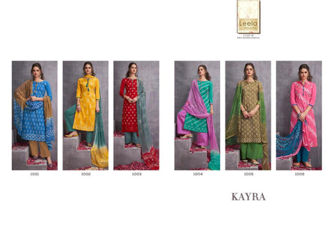 Leela Kayra Cotton Fancy Work Designer Salwar Kameez
