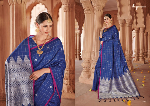 SAREE ONLINE SHOPPING AT BEST RATELT FASHION LAUNCH BRAHMI SOFT SILK CHECKS PATTERN