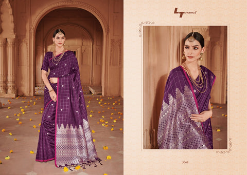SAREE ONLINE SHOPPING AT BEST RATELT FASHION LAUNCH BRAHMI SOFT SILK CHECKS PATTERN
