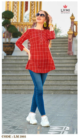 LYMI Lemon Cotton Weaving Casual Wear Short Tops