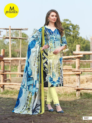 M PRINTS BRINGS PRINTED DAILYWEAR COTTON DRESS MATERIAL COLLECTION