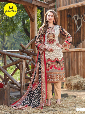 M PRINTS BRINGS PRINTED DAILYWEAR COTTON DRESS MATERIAL COLLECTION