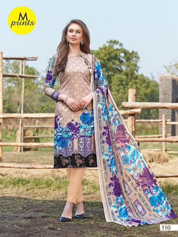 M PRINTS BRINGS PRINTED DAILYWEAR COTTON DRESS MATERIAL COLLECTION